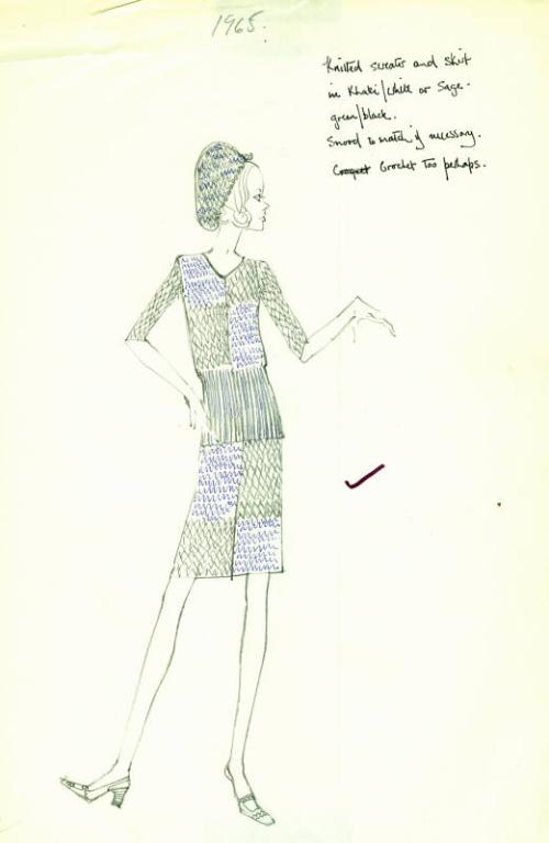 Drawing of Jumper and Skirt