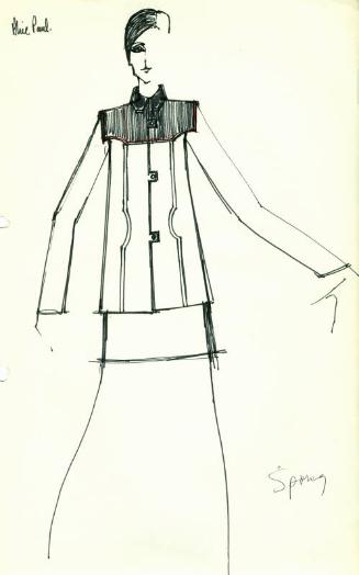 Drawing of Jacket for Alice Paul