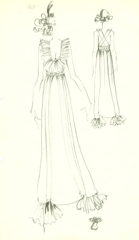 Drawing of Bloomer Dress