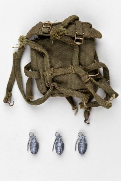 Action Man Rucksack and Grenades