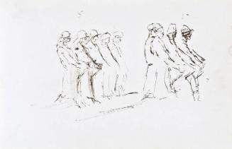 recto: Group of Figures, verso: Major Roystin, 10 October 1917(Sketchbook - War)