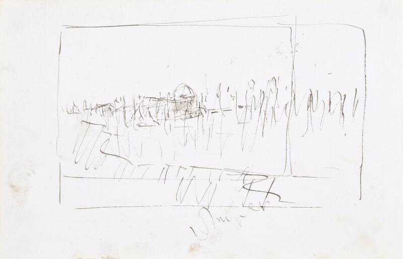 recto: Soldier lying in long grass, verso: soldiers Keeping Watch  (Sketchbook - War)