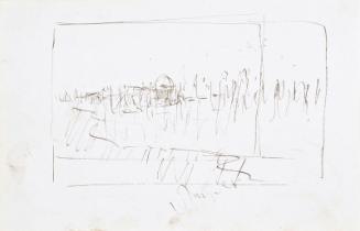 recto: Soldier lying in long grass, verso: soldiers Keeping Watch  (Sketchbook - War)