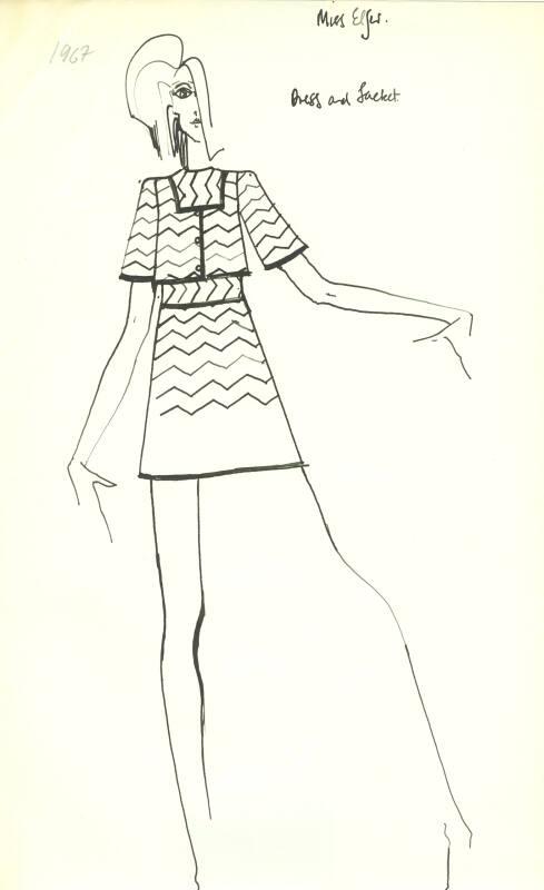 Drawing of Dress and Jacket for Miss Elfer