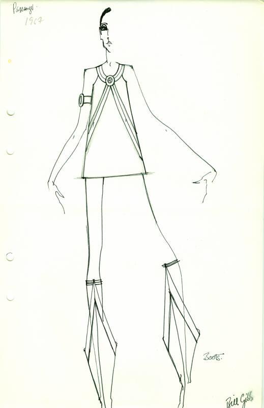 Drawing of Minidress and Boots