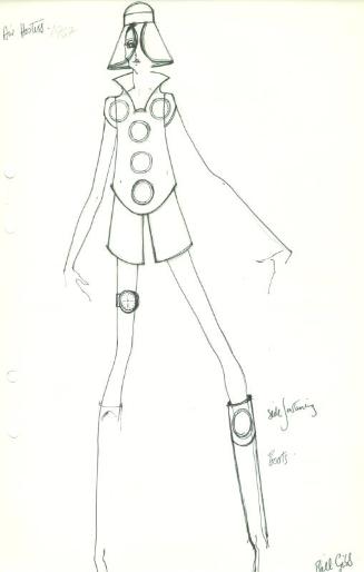 Drawing of Top and Shorts, 'Air Hostess' Uniform