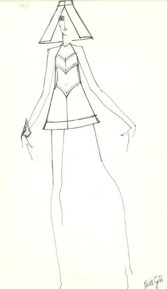 Drawing of Dress and Hat