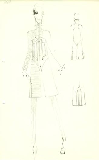 Drawing of Culotte Suit