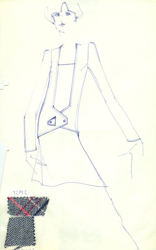 Drawing of Tweed Dress