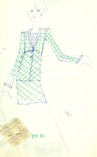 Drawing of Plaid Suit