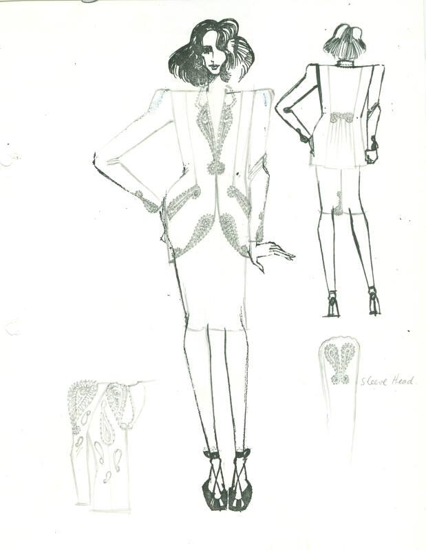 Drawing of Jacket and Skirt