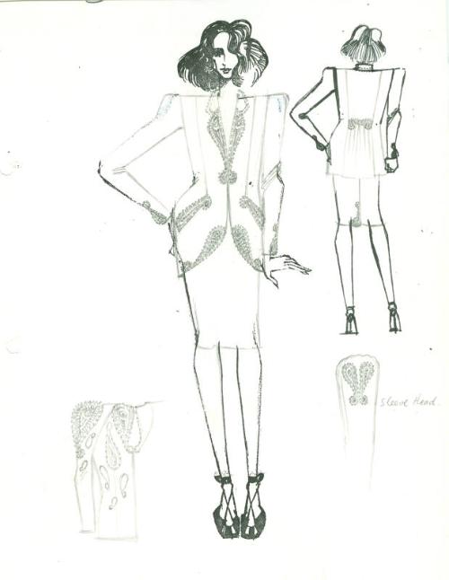 Drawing of Jacket and Skirt