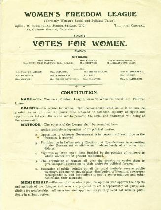 Constitution of the Women's Freedom League
