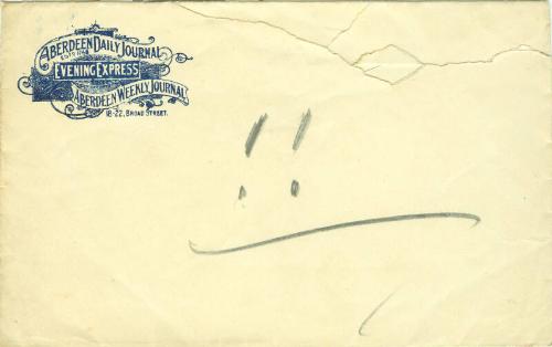 Envelope with Aberdeen Journal Heading