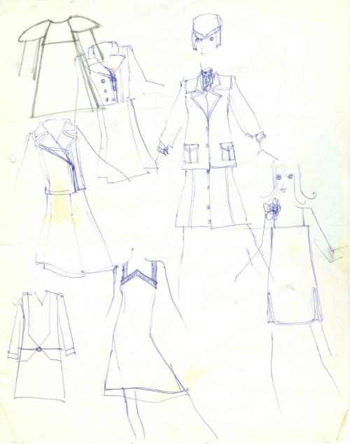 Multidrawing of Dresses and Suits