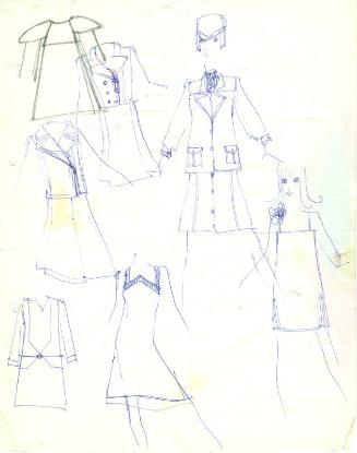 Multidrawing of Dresses and Suits