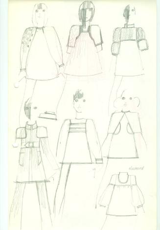 Multidrawing of Dress and Suit Designs