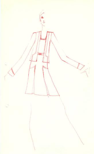 Drawing of Top, Skirt and Jacket