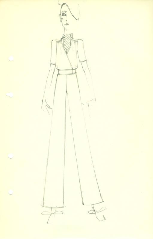 Drawing of Blouse and Trousers