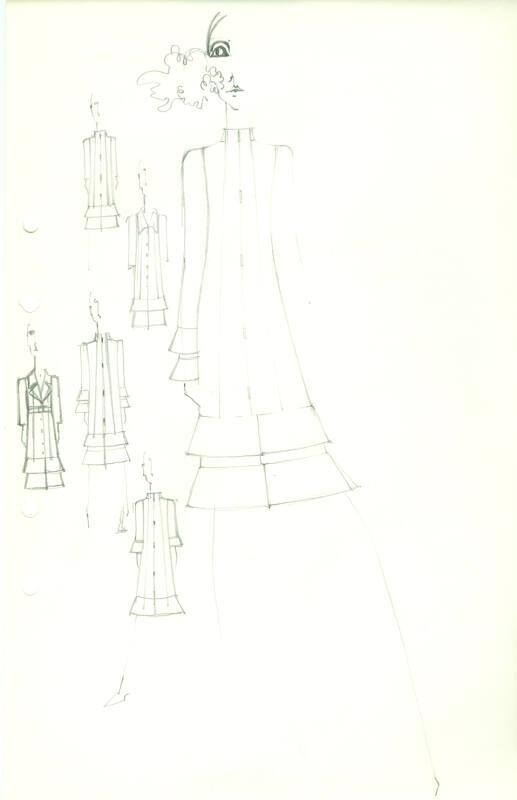 Drawing of Dresses and Coats
