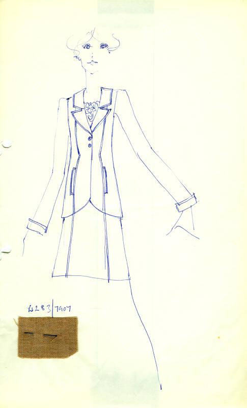 Drawing of Skirt Suit