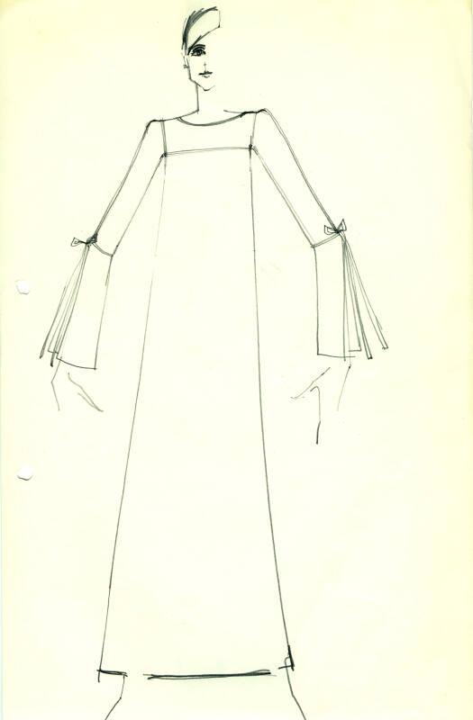 Drawing of Long Dress