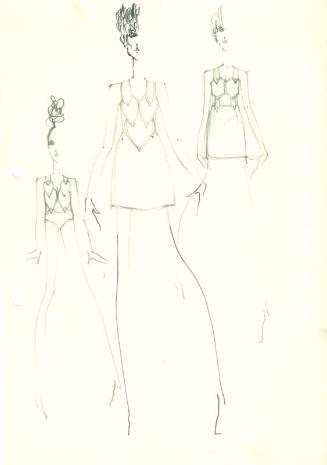 Drawing of Dresses and Playsuit