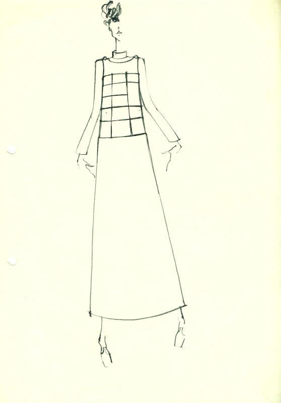 Drawing of Pinafore Dress