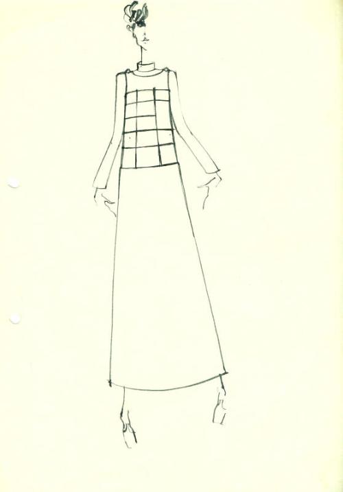 Drawing of Pinafore Dress