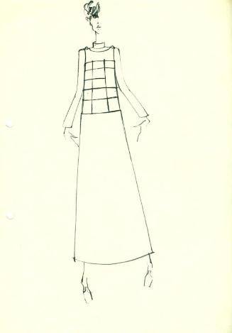 Drawing of Pinafore Dress