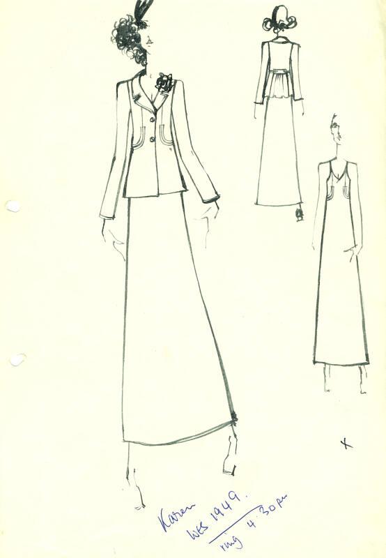 Drawing of Jacket and Dress