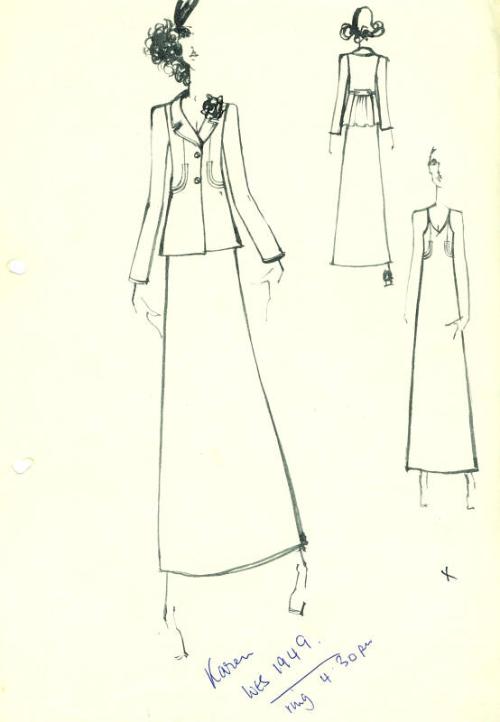 Drawing of Jacket and Dress