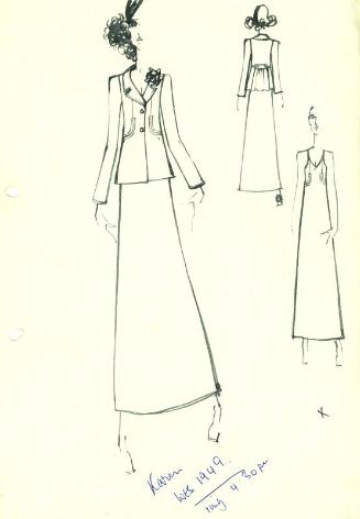 Drawing of Jacket and Dress