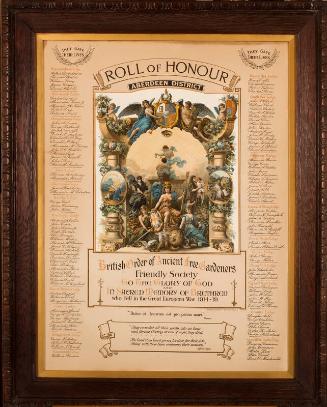 Roll of Honour 1914-1919, Aberdeen District of British Order of Ancient Free Gardeners