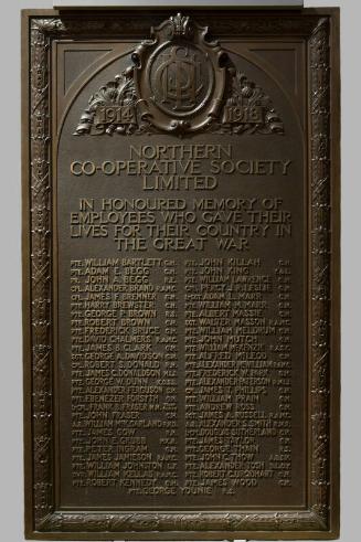 Roll of Honour 1914-1918, Northern Co-operative Society