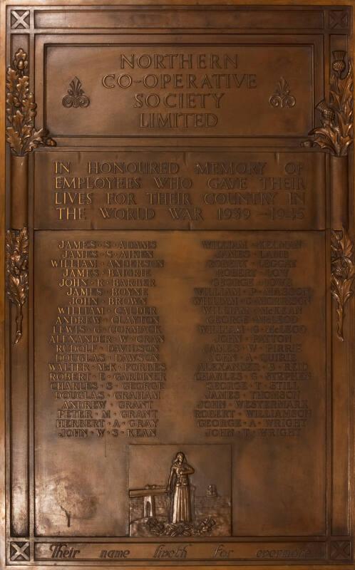 Roll of Honour 1939-1945, Northern Co-operative Society