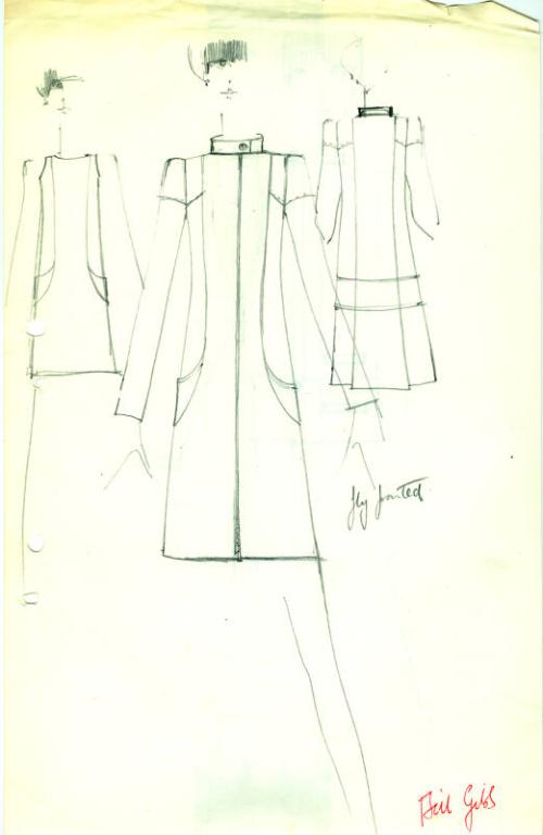 Drawing of Dress and Skirt Suit