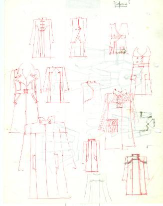 Multidrawing of Coat and Suit Designs