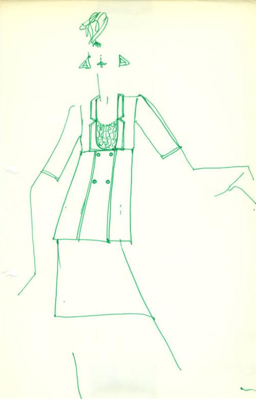 Drawing of Jacket and Skirt