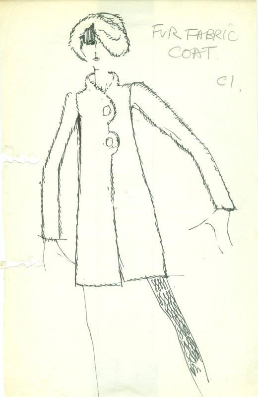 Drawing of Fur Fabric Coat