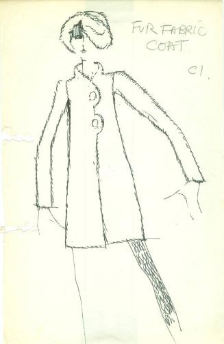 Drawing of Fur Fabric Coat