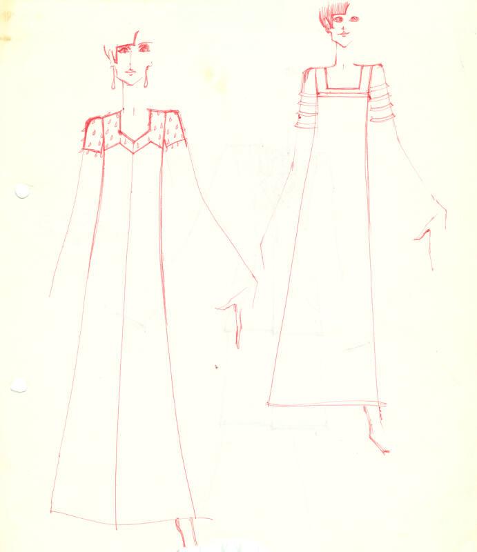 Drawing of Skirt Suit