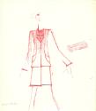 Drawing of Skirt Suit