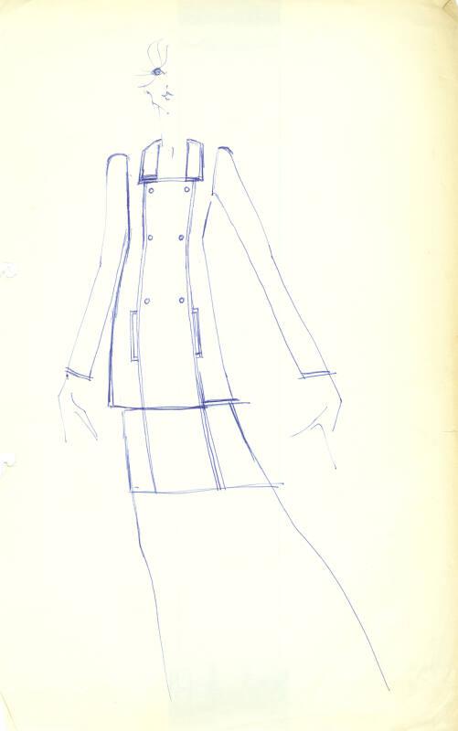 Drawing of Skirt Suit