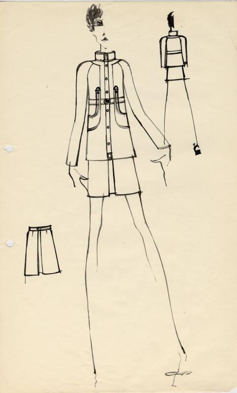 Drawing of Coat and Skirt