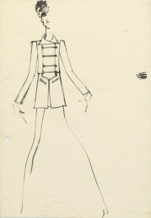 Drawing of Jacket and Skirt