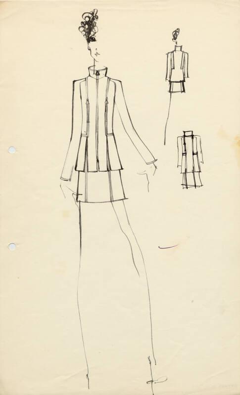 Drawing of Jacket and Skirt