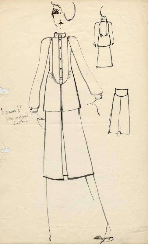 Drawing of Jacket and Skirt