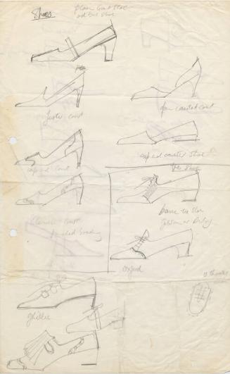 Drawing of Shoe Designs