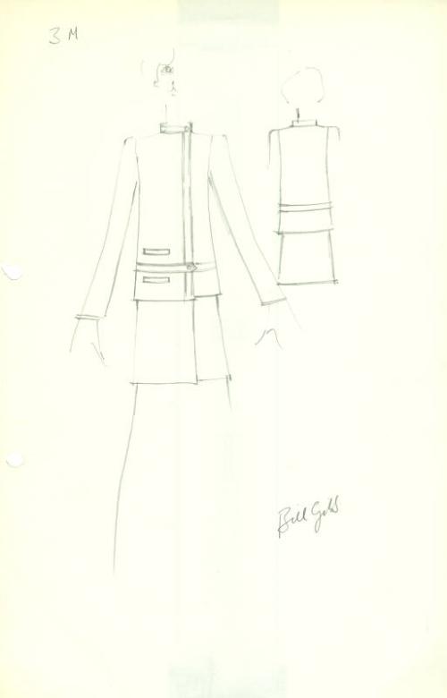 Drawing of Jacket and Skirt